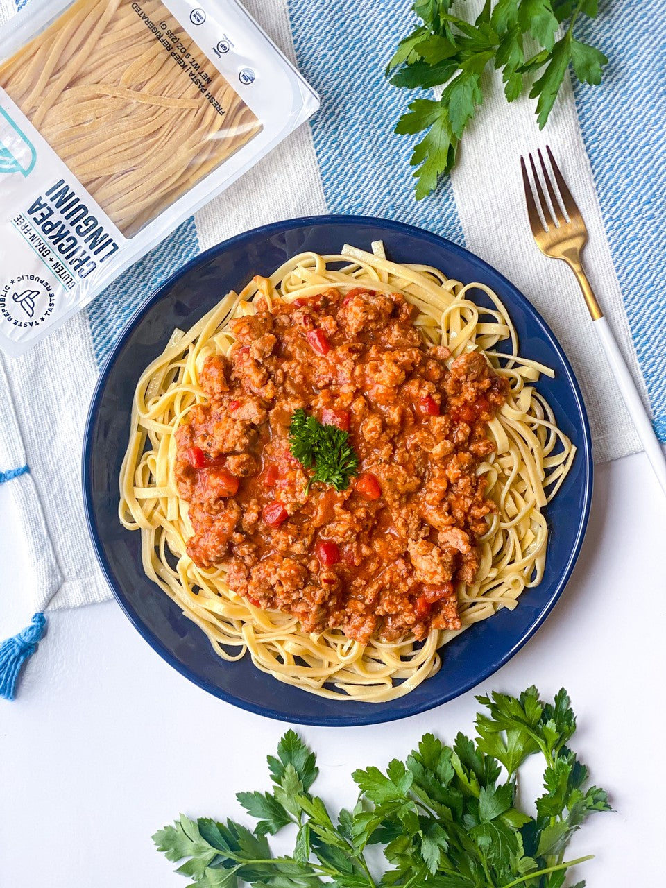 GrainFree Linguini with PlantBased Meat Sauce Taste Republic Gluten