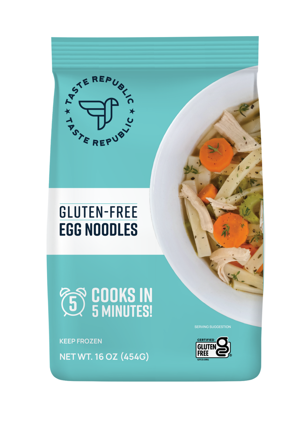 Family-Size Frozen Gluten-Free Egg Noodles (6-Pack x 16oz)