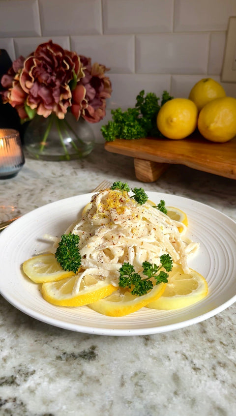 Creamy Burrata Lemon Linguini