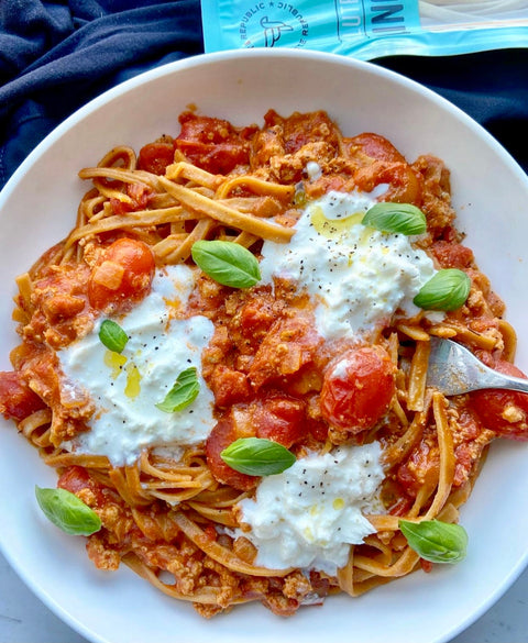 Gluten-Free Linguini with Creamy Tomato Sauce
