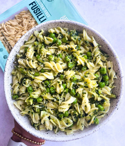 Kale Pesto Pea Pasta