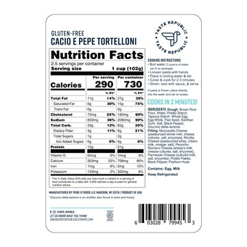 Fresh Gluten-Free Cacio e Pepe Tortelloni (6-Pack)