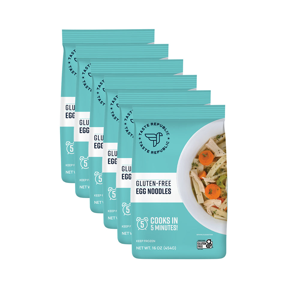 Family-Size Frozen Gluten-Free Egg Noodles (6-Pack x 16oz)