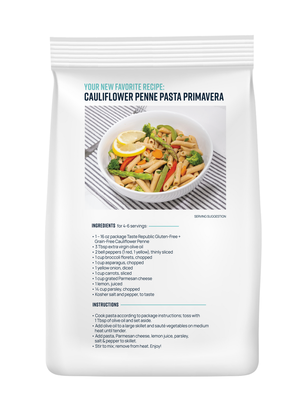 Family-Size Frozen Gluten + Grain-Free Cauliflower Penne, 16oz