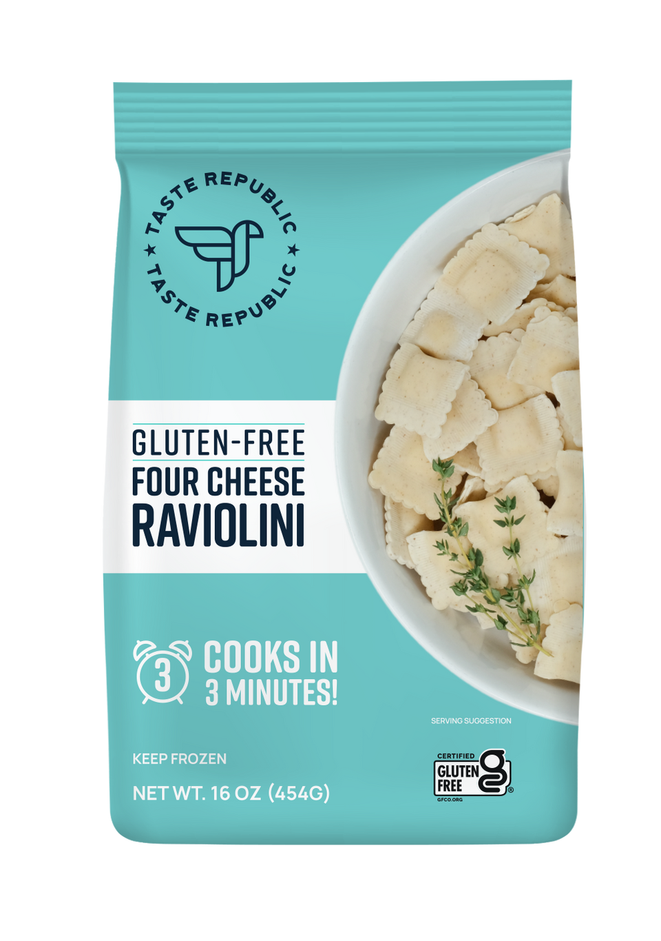 Family-Size Frozen Gluten-Free Four Cheese Raviolini, 16oz