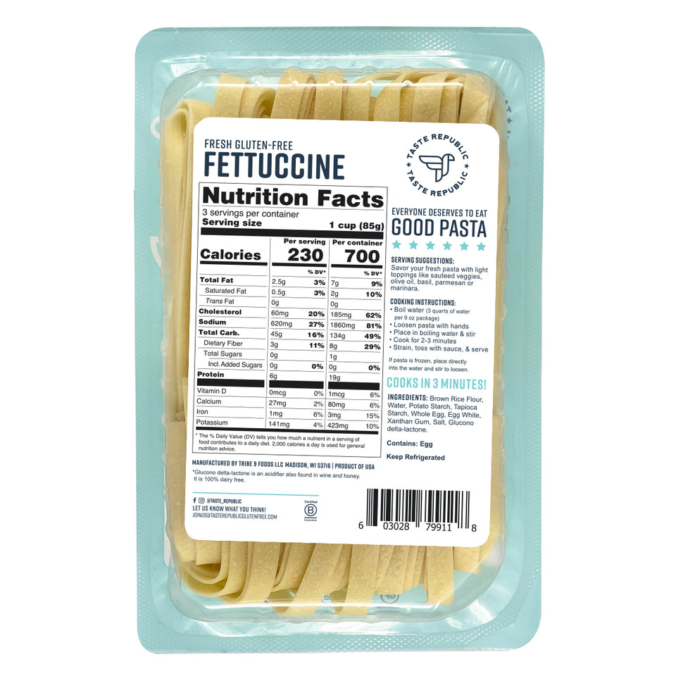 Fresh Gluten-Free Fettuccine (6-Pack)